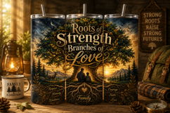 Roots Of Strength Branches Of Love Tumbler Wrap PNG, Family Product Image 1