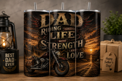 Dad Bringing Life Strength And Love Tumbler Wrap PNG Product Image 1