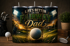 Life's Better On The Fairway With Dad Tumbler Wrap PNG, Golf Product Image 1