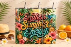 Endless Summer Energy Tropical Tumbler PNG endless summer Product Image 1