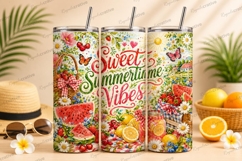 Sweet Summertime Vibes Fruit Tumbler PNG sweet summertime Product Image 1