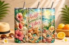 Sweet Summertime Vibes Beach Tumbler PNG sweet summertime Product Image 1