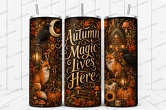 Autumn Magic Lives Here Tumbler PNG autumn magic lives here Product Image 1