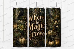 Where the Magic Grows Tumbler PNG where the magic grows Product Image 1
