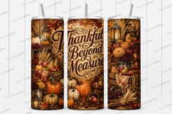 Thankful Beyond Measure Tumbler PNG thankful beyond measure, Product Image 1