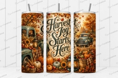 Harvest Joy Starts Here Tumbler PNG harvest joy starts here, Product Image 1