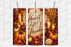 A Heart Full of Thanks Tumbler PNG a heart full of thanks, Product Image 1