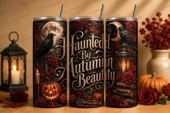 Haunted by Autumn Beauty Tumbler PNG haunted by autumn beaut Product Image 1
