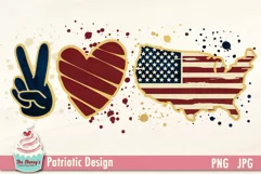 Patriotic Peace Love USA Design for 4th of July Product Image 2