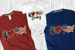 Patriotic Peace Love USA Design for 4th of July Product Image 1