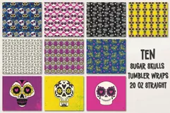 10 Sugar Skulls Tumbler Wraps 20 Ounce Straight Product Image 2