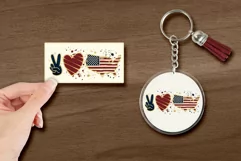Patriotic Peace Love USA Design for 4th of July Product Image 4
