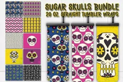 10 Sugar Skulls Tumbler Wraps 20 Ounce Straight Product Image 1