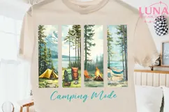 Camping Mode Forest Scene PNG, Outdoor Adventure Sublimation Product Image 2
