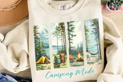 Camping Mode Forest Scene PNG, Outdoor Adventure Sublimation Product Image 1