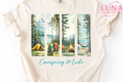 Camping Mode Forest Scene PNG, Outdoor Adventure Sublimation Product Image 4