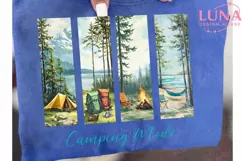 Camping Mode Forest Scene PNG, Outdoor Adventure Sublimation Product Image 6