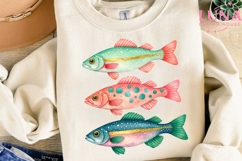Colorful Watercolor Fish PNG, Cute Fish Clipart, Ocean PNG Product Image 3