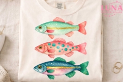Colorful Watercolor Fish PNG, Cute Fish Clipart, Ocean PNG Product Image 4