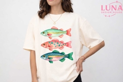 Colorful Watercolor Fish PNG, Cute Fish Clipart, Ocean PNG Product Image 1
