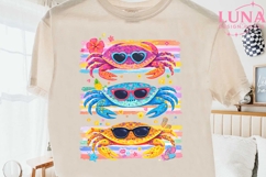 Summer Beach Crabs with Sunglasses PNG, Tropical Crab Clipar Product Image 2