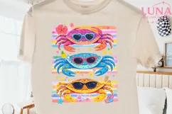 Summer Beach Crabs with Sunglasses PNG, Tropical Crab Clipar Product Image 2