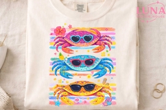 Summer Beach Crabs with Sunglasses PNG, Tropical Crab Clipar Product Image 4