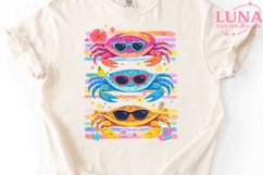 Summer Beach Crabs with Sunglasses PNG, Tropical Crab Clipar Product Image 5