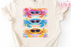 Summer Beach Crabs with Sunglasses PNG, Tropical Crab Clipar Product Image 5