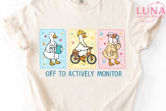 Cute Duck Nurse PNG, Off To Actively Monitor Clipart, Nursin Product Image 5