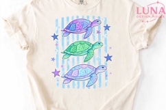 Sea Turtle Trio PNG, Ocean Clipart, Cute Sea Turtle Sublimat Product Image 4