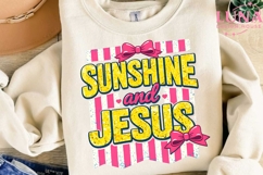 Sunshine and Jesus PNG, Christian Sublimation, Coquette Bow Product Image 3
