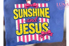 Sunshine and Jesus PNG, Christian Sublimation, Coquette Bow Product Image 6