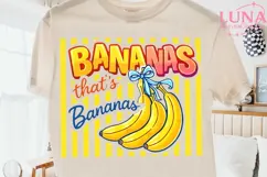 Bananas That's Bananas PNG, Retro Fruit Sublimation, Coquett Product Image 2