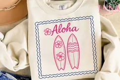Aloha Surfboard Hawaiian Beach PNG, Tropical Summer Surf PNG Product Image 2