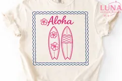 Aloha Surfboard Hawaiian Beach PNG, Tropical Summer Surf PNG Product Image 4