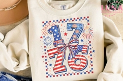 1776 Patriotic 4th of July Bow PNG, Independence Day Sublima Product Image 3