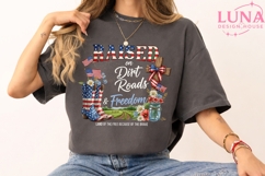 Raised on Dirt Roads &amp; Freedom PNG, Patriotic Country PNG Product Image 3