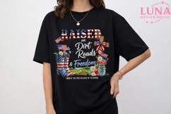 Raised on Dirt Roads &amp; Freedom PNG, Patriotic Country PNG Product Image 1