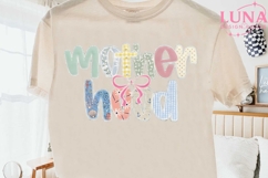 Motherhood Faux Embroidery PNG, Mom Life Png, Mother's Day P Product Image 2