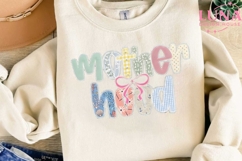 Motherhood Faux Embroidery PNG, Mom Life Png, Mother's Day P Product Image 3