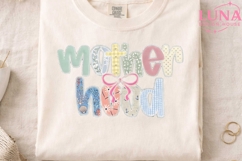 Motherhood Faux Embroidery PNG, Mom Life Png, Mother's Day P Product Image 4