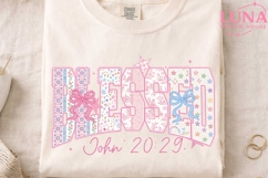 Blessed John 20:29 Floral PNG, Christian Coquette Bow PNG Product Image 3