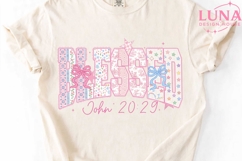 Blessed John 20:29 Floral PNG, Christian Coquette Bow PNG Product Image 4