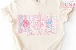 Blessed John 20:29 Floral PNG, Christian Coquette Bow PNG Product Image 4