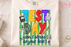 Test Day Teacher PNG, Don't Stress Do Your Best Clipart PNG Product Image 4