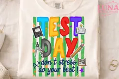 Test Day Teacher PNG, Don't Stress Do Your Best Clipart PNG Product Image 4