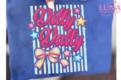 Dilly Dally Retro Stars Bow PNG, Coquette Sublimation Design Product Image 6
