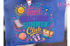 Tired Teachers Summer Club PNG, Teacher Summer PNG, Beach Vi Product Image 6