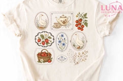 Cottagecore Goose Strawberry PNG, Farmhouse Aesthetic Clipar Product Image 4